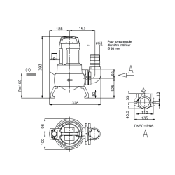 Pompe relevage 20 m³/h eaux usées – KSB AMA Porter 500 SE