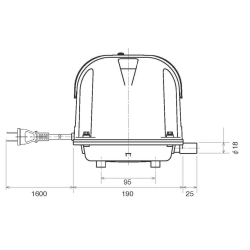 Compresseur 82 L/min silencieux pour aération 230 V
