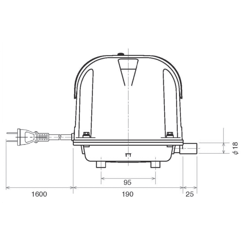 Compresseur 82 L/min silencieux pour aération 230 V