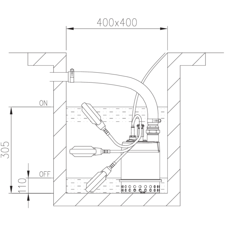 Pompe vide-cave automatique inox Ebara Optima MA – 9 m³/h