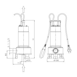 Pompe de relevage inox Ebara RIGHT 75 M – 14,4 m³/h