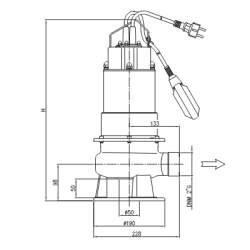 Pompe submersible 48 m³/h – Ebara DW VOX 75 MA