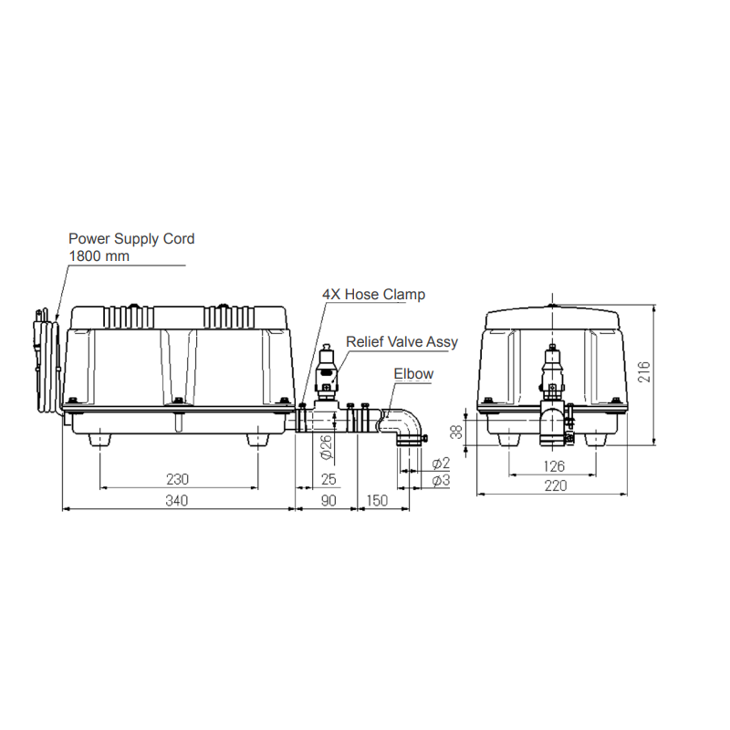 Compresseur LW-400 Thomas – 425 L/min pour stations d’épuration et traitement eaux