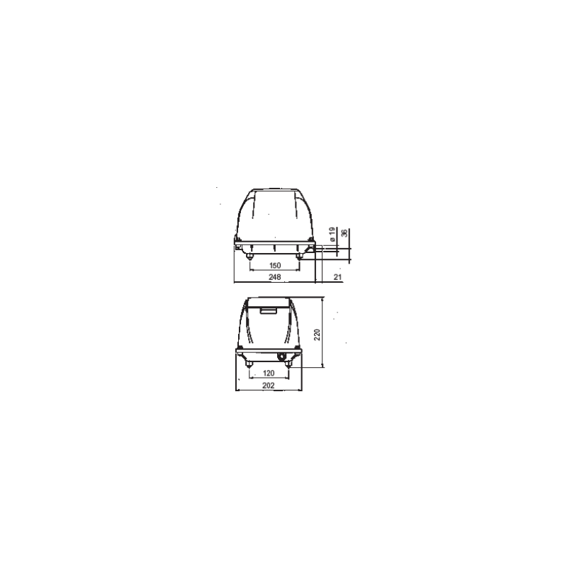Compresseur à membrane pour microstation – 152 L/min
