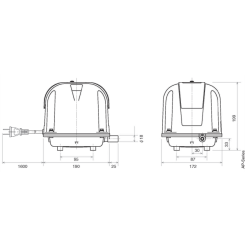 Compresseur à membrane 125 L/min pour microstation