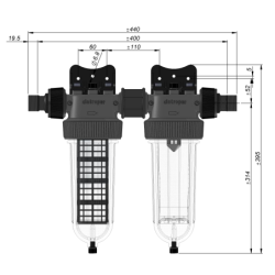Cintropur NW 25 DUO – Double filtration tamis + charbon actif – 25 µm