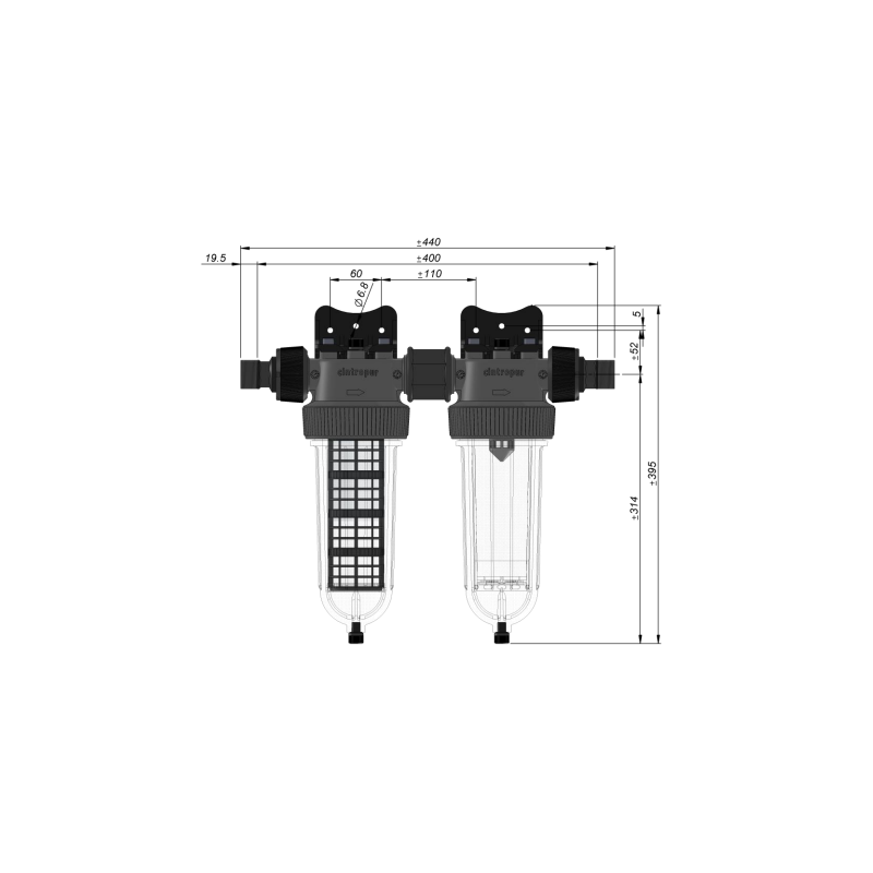 Cintropur NW 25 DUO – Double filtration tamis + charbon actif – 25 µm