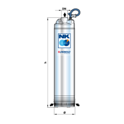 Pompe immergée inox pour puits étroit HMT 63 mètres