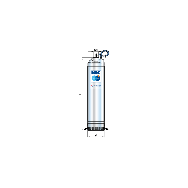 Pompe immergée inox pour puits étroit HMT 63 mètres