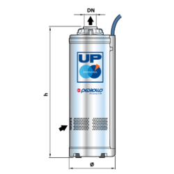 Pompe de puits et de forage 1,1 kW – Pedrollo UPm4/5-GE avec flotteur