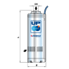 Pompe de puits 1,5 kW pour eau claire – Pedrollo UPm4/6-GE avec flotteur