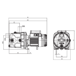 Pompe auto-amorçante pour puits et arrosage – Débit 3,6 m³/h