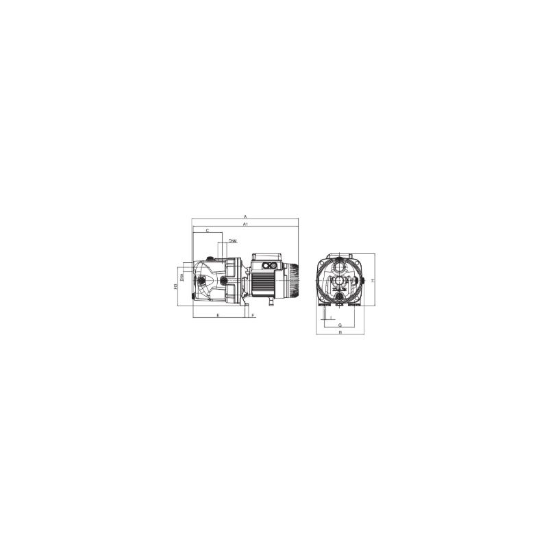 Pompe auto-amorçante pour puits et arrosage – Débit 3,6 m³/h