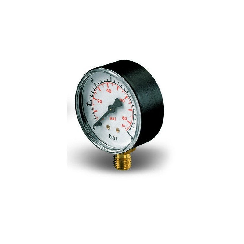 Manomètre radial 0–6 bar surpresseur – Pedrollo MR/6