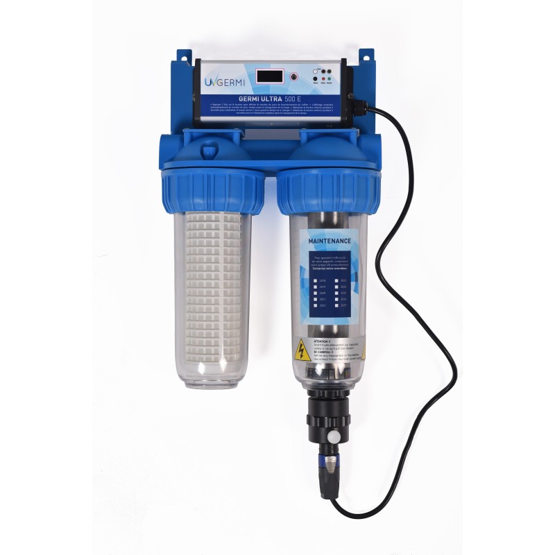 Réacteur UV GERMI ULTRA 500 E – Débit 800 l/h – Lampe 11 W