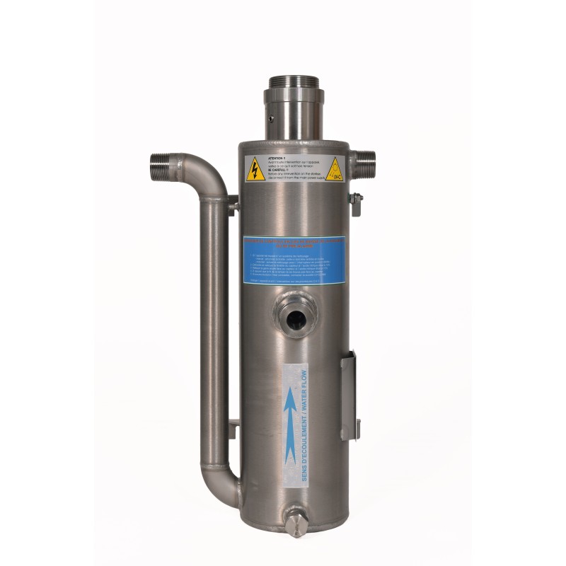 Réacteur UV inox 60W certifié ACS pour eau potable – 0,8 à 3,1 m³/h