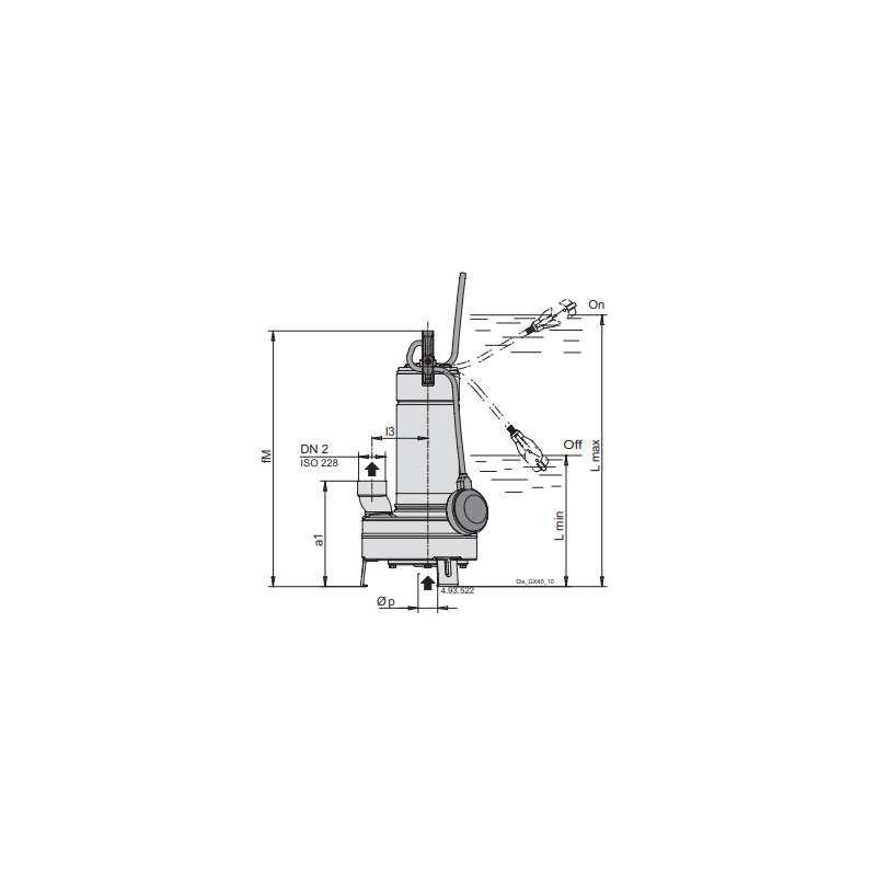 Pompe de relevage Calpeda GXCM 40-10 pour eaux usées