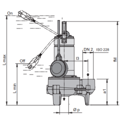 Pompe de relevage Calpeda GQSM 50-13 – Inox vortex 50 mm 36 m³/h
