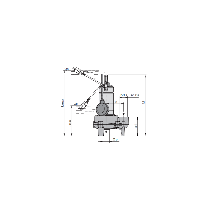 Pompe de relevage Calpeda GQSM 50-13 – Inox vortex 50 mm 36 m³/h