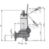 Pompe submersible eaux usées 24 m³/h avec flotteur