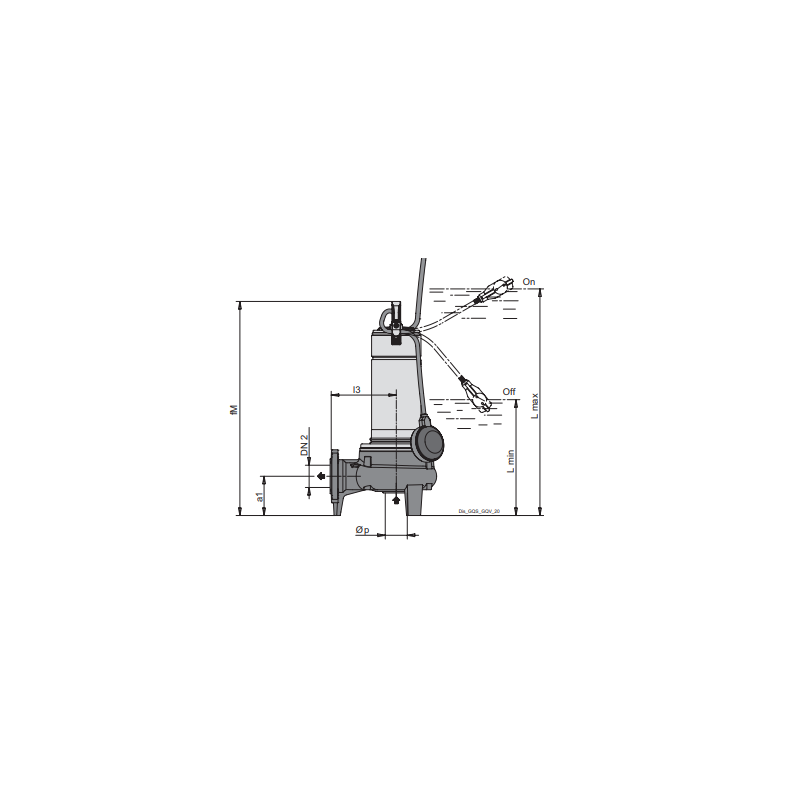 Calpeda GQVM 65-11 – Pompe de relevage pour eaux très chargées avec roue vortex 42 m³/h
