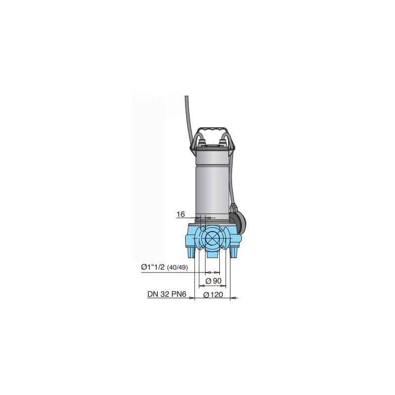 Pompe dilacératrice Calpeda GQGM 6-18 – Eaux usées 13,2 m³/h
