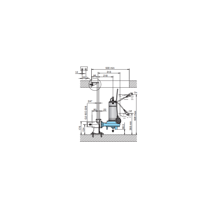 Pompe dilacératrice Calpeda GQGM 6-18 – Eaux usées 13,2 m³/h