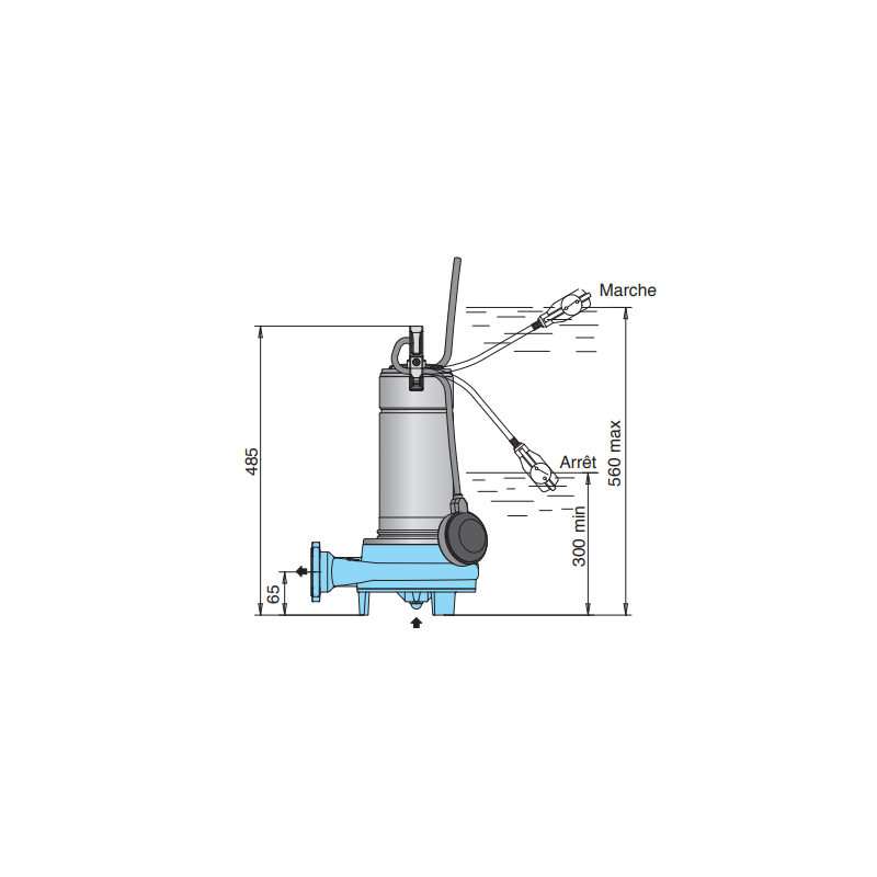 Calpeda GQGM 6-25 – Pompe broyeur eaux usées 25 m HMT
