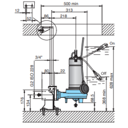 Calpeda GQGM 6-25 – Pompe broyeur eaux usées 25 m HMT