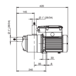 Pompe surpression Calpeda E-MXPM 404 – Compacte 6,5 m³/h