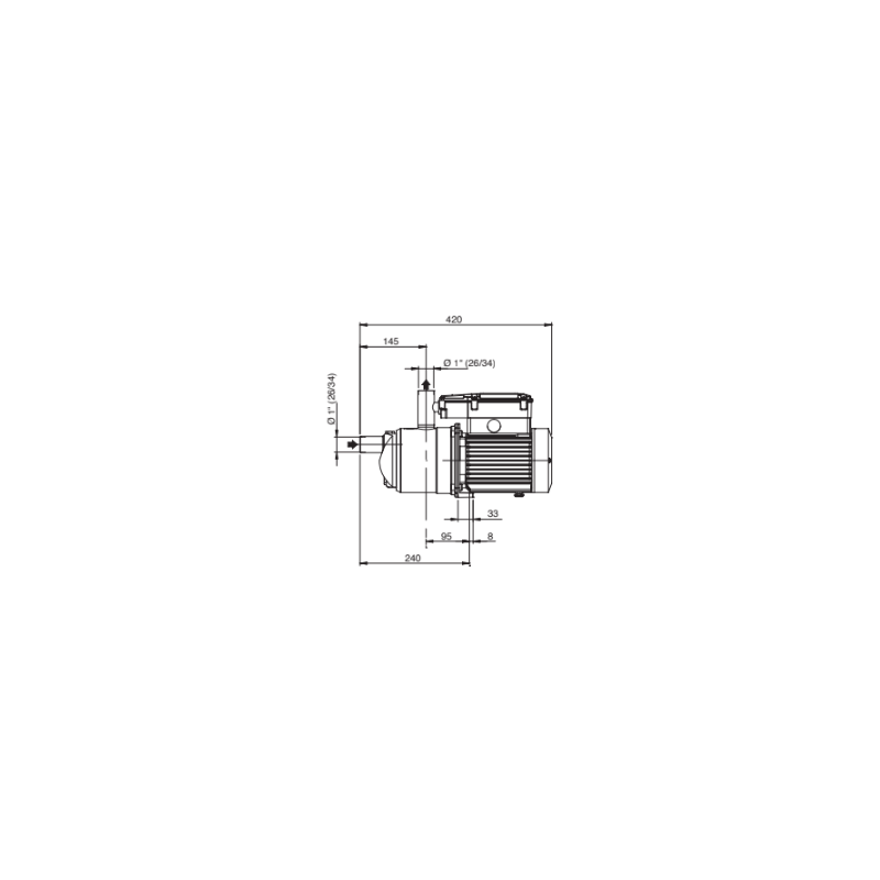 Pompe surpression Calpeda E-MXPM 404 – Compacte 6,5 m³/h