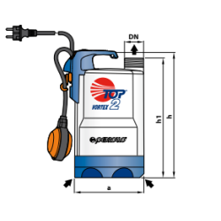 Pompe Pedrollo TOP-VORTEX eaux sales – Débit 9,3 m³/h, solides 25 mm