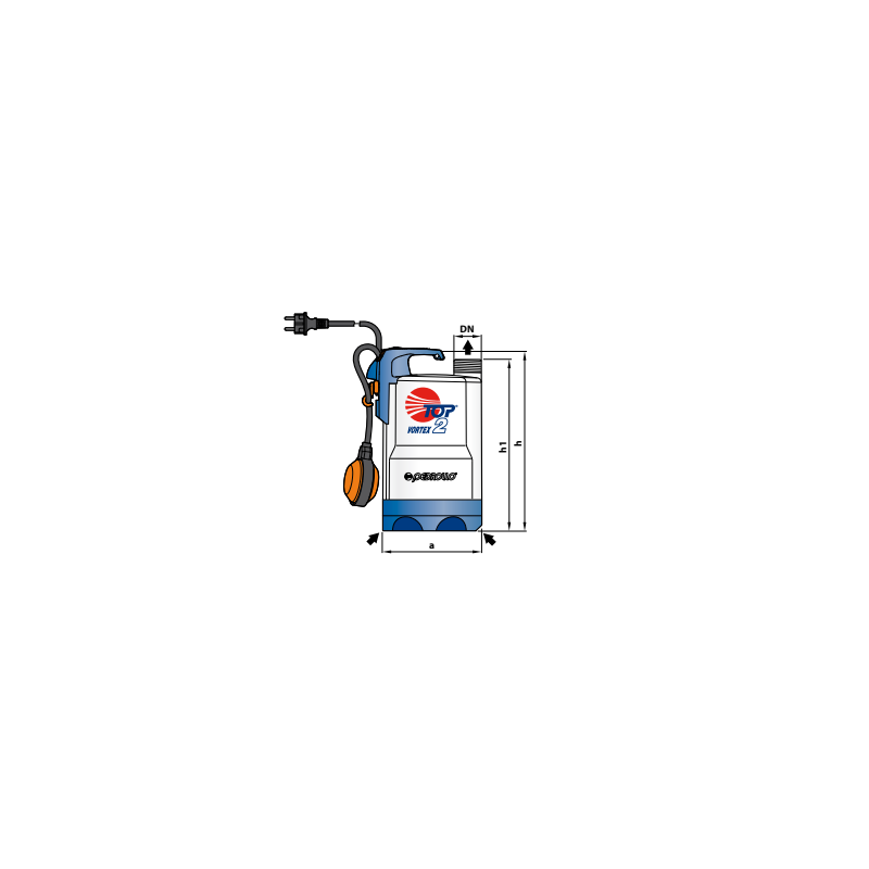 Pompe Pedrollo TOP-VORTEX eaux sales – Débit 9,3 m³/h, solides 25 mm