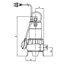 Pompe vortex submersible pour eaux usées – 21 m³/h