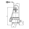 Pompe vortex submersible pour eaux usées – 21 m³/h