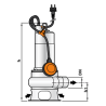 Pompe de relevage inox vortex pour eaux chargées – 33 m³/h