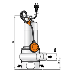 Pompe de relevage inox eaux usées – 39 m³/h