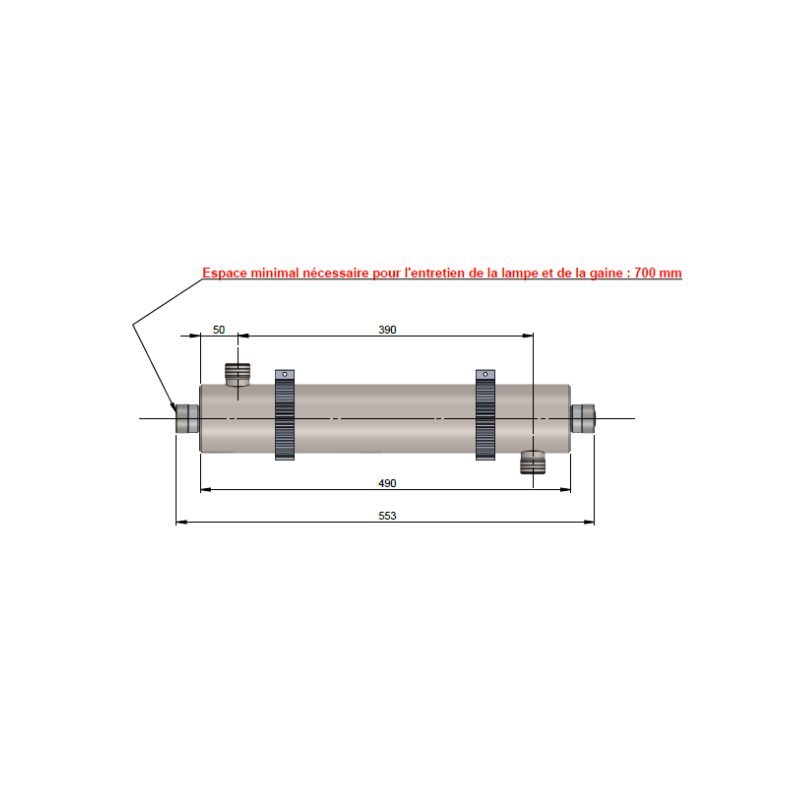 Réacteur UV désinfection eau 2,3 m³/h – UV Germi