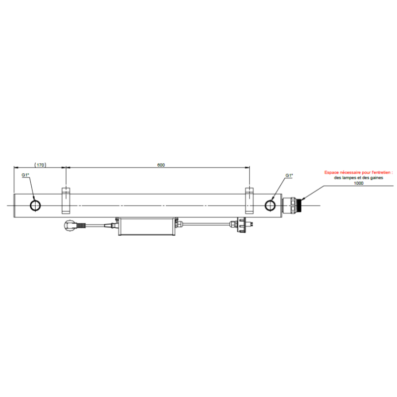 Réacteur UVSTART W75 – Désinfection UV pour eaux de puits et forage
