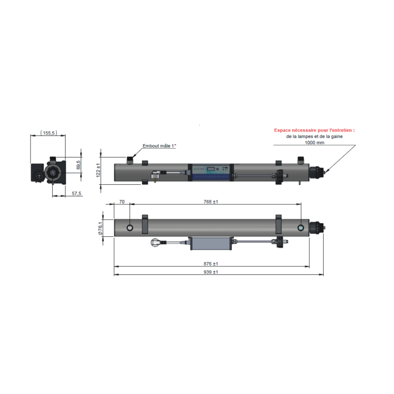 Réacteur UVSTART W75 – Désinfection UV pour eaux de puits et forage