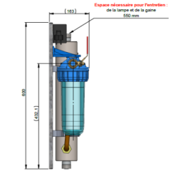 Réacteur UV avec double filtration intégrée – 2,3 m³/h