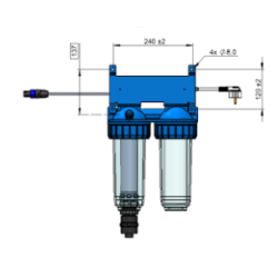 Réacteur UV GERMI ULTRA 500 E – Débit 800 l/h – Lampe 11 W