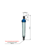 Réacteur UV 25W avec filtre 50μm pour désinfection eau domestique – 2 m³/h