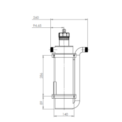 Réacteur UV inox 60W certifié ACS pour eau potable – 0,8 à 3,1 m³/h