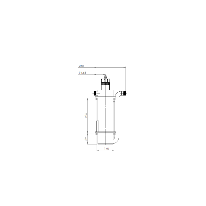 Réacteur UV inox 60W certifié ACS pour eau potable – 0,8 à 3,1 m³/h