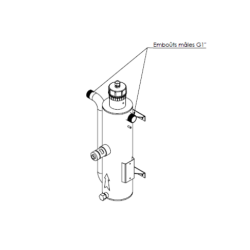Réacteur UV inox 60W certifié ACS pour eau potable – 0,8 à 3,1 m³/h
