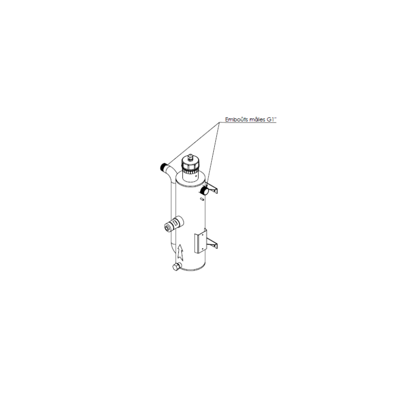 Réacteur UV inox 60W certifié ACS pour eau potable – 0,8 à 3,1 m³/h