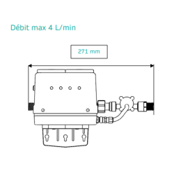Réacteur UV LED compact sans mercure pour eau potable – 4 L/min