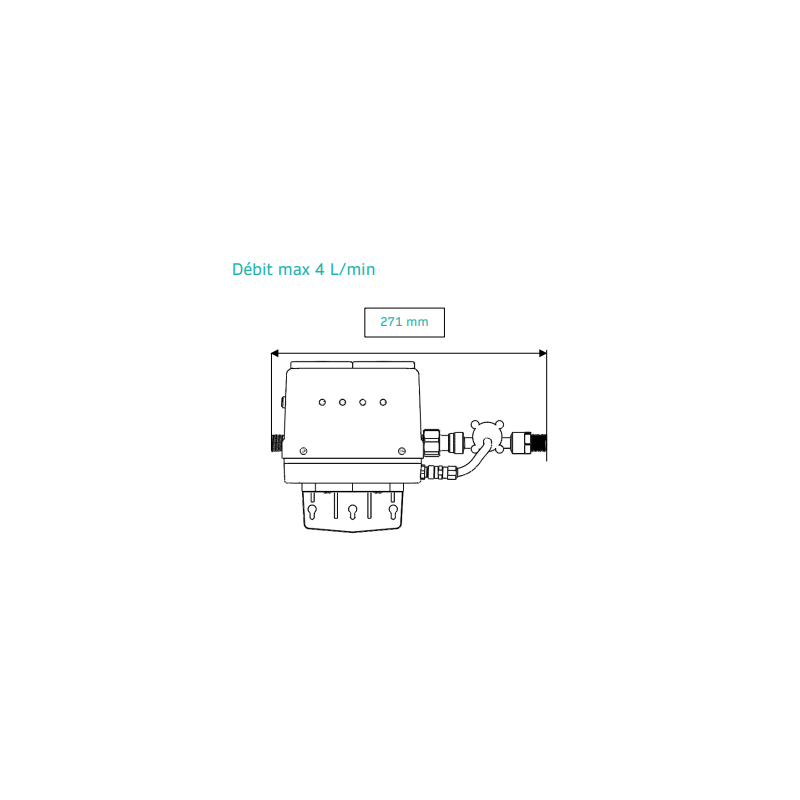 Réacteur UV LED compact sans mercure pour eau potable – 4 L/min