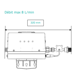 Réacteur UV LED sans mercure pour eau potable – 8 L/min